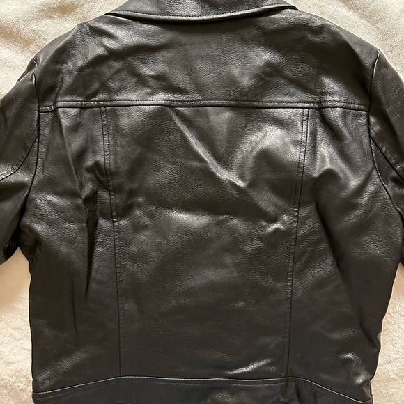 Black faux leather jacket - Picture 2 of 3